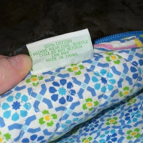 Women’s Vera Bradley Mini Hipster Capri Blue Retired Crossbody Wallet Mini Purse - Picture 8 of 13